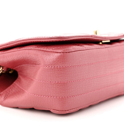 Chanel Calfskin Chevron Quilted Statement Flap Pink 9 of 10