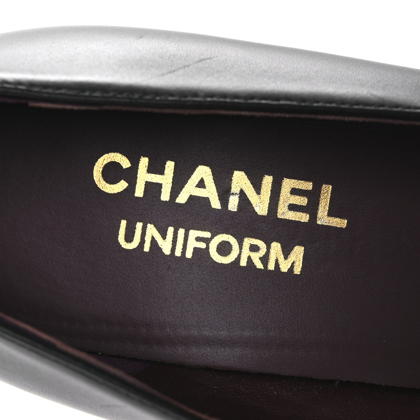 Lambskin Cap Toe Ballerina Flats 36 Black