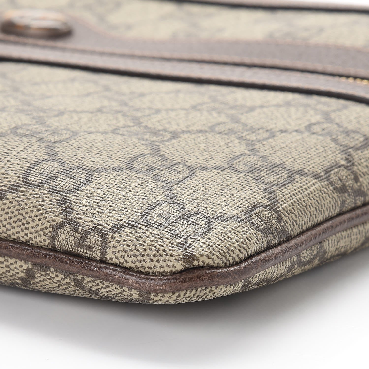 Gucci GG Supreme Monogram Large Ophidia Pouch Clutch Brown 9 of 11