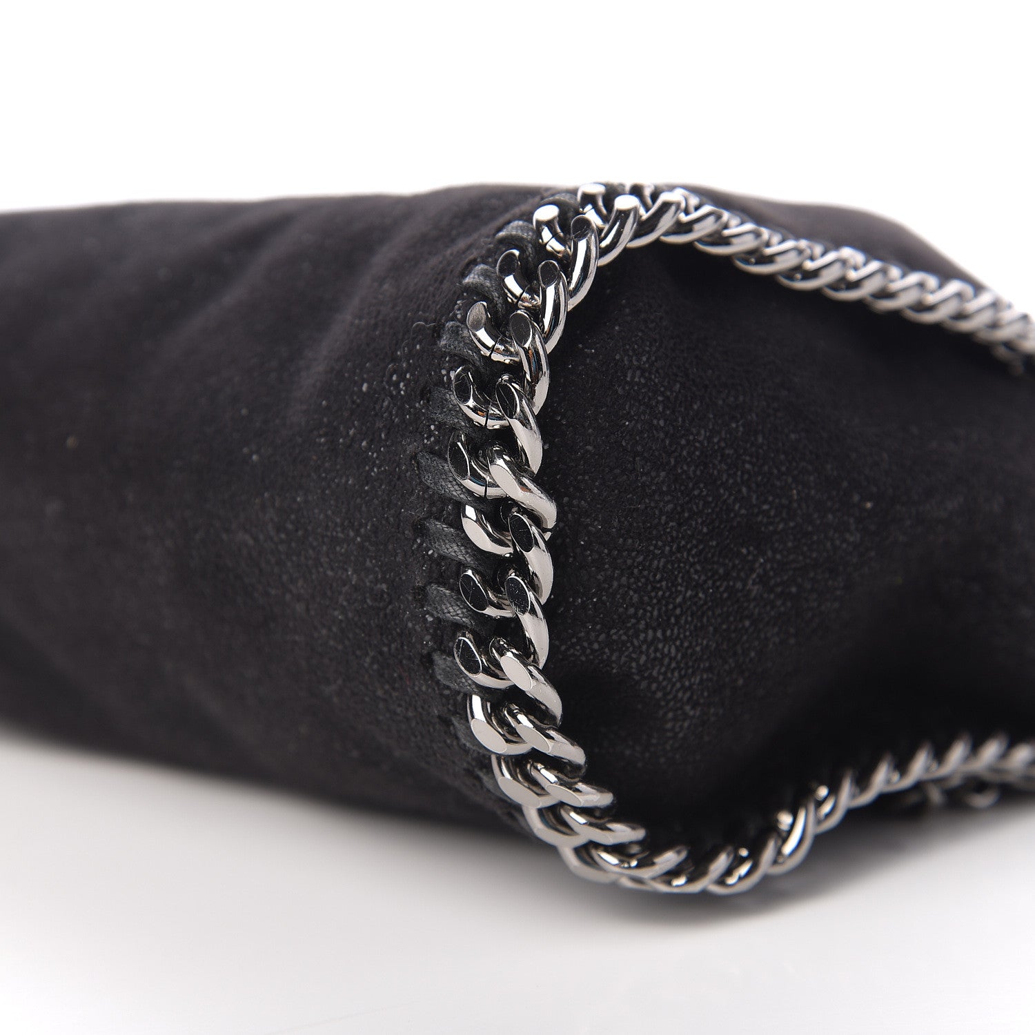 Stella McCartney Shaggy Deer Mini Falabella Fold Over Tote Black 8 of 8