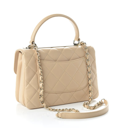 Chanel Lambskin Quilted Small Trendy CC Dual Handle Flap Bag Beige 3 of 11