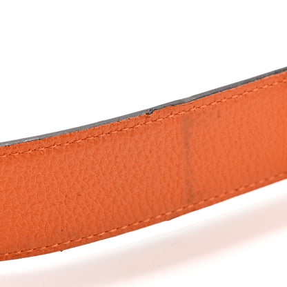 Hermes Box Togo 32mm H Belt 90 36 Black Orange 8 of 11