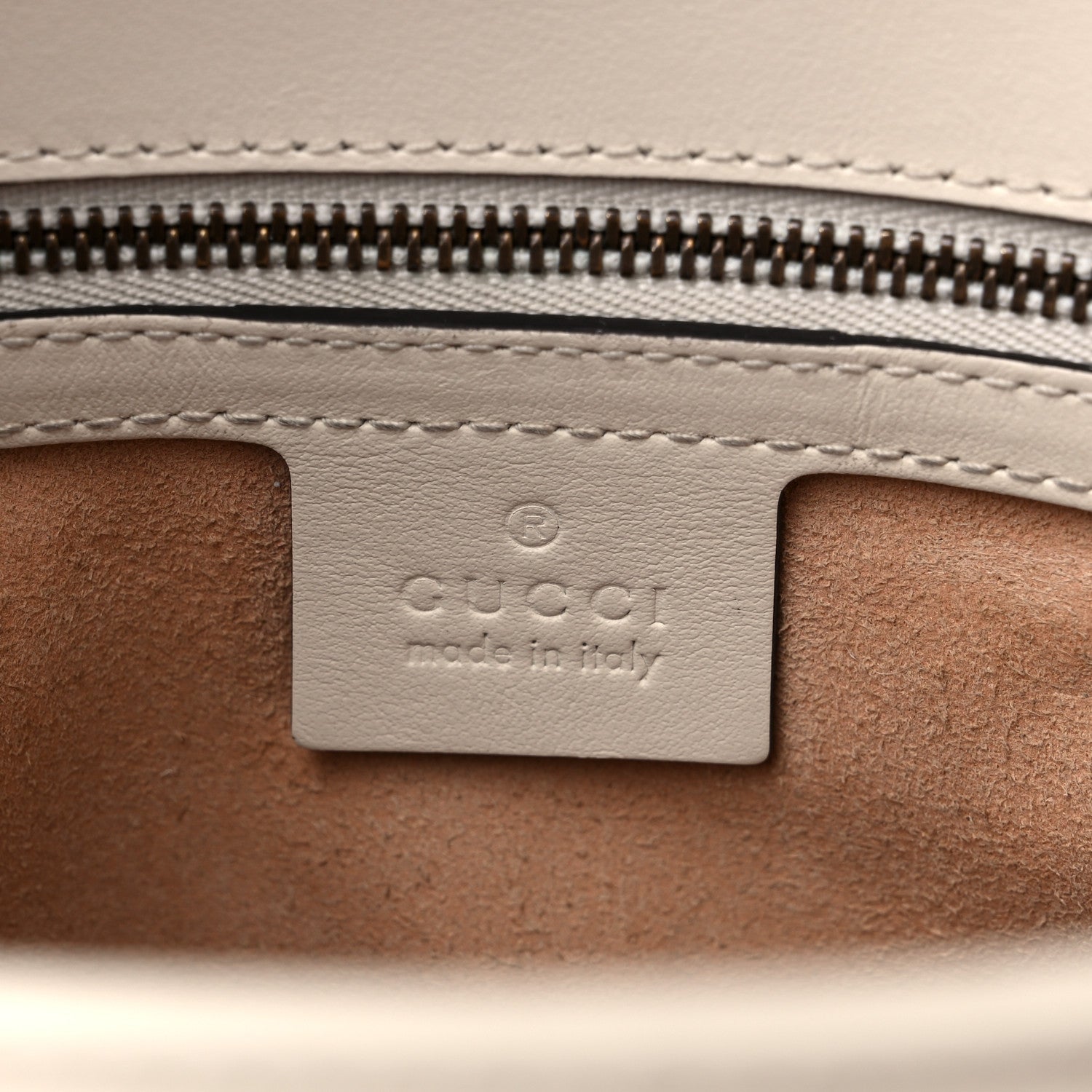 Gucci Calfskin Matelasse Small GG Marmont Top Handle Shoulder Bag White 6 of 18