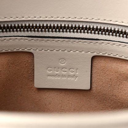 Gucci Calfskin Matelasse Small GG Marmont Top Handle Shoulder Bag White 6 of 18