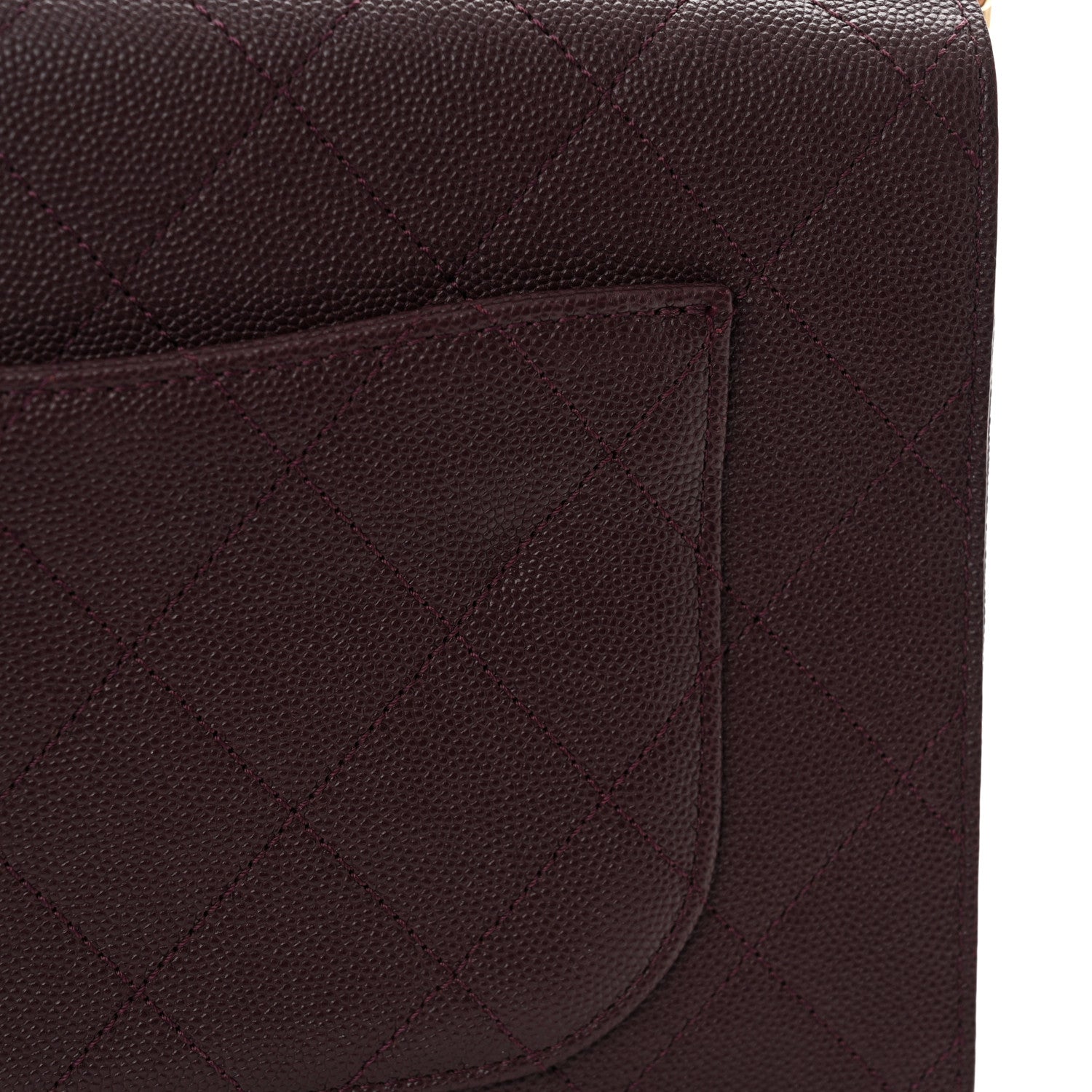 Chanel Caviar Suede Stitched Lady Coco Flap Burgundy 11 of 12