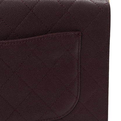 Chanel Caviar Suede Stitched Lady Coco Flap Burgundy 11 of 12