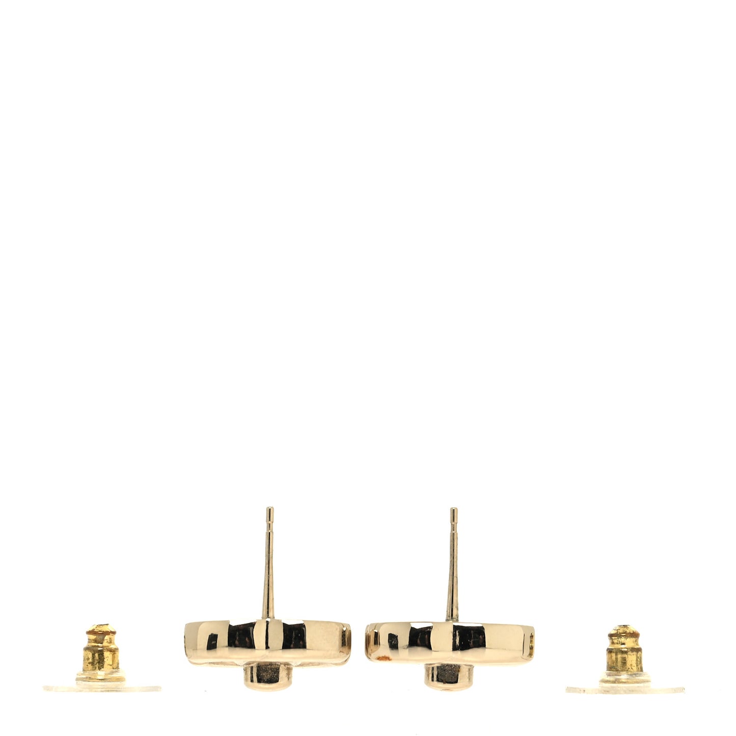 Metal CC Turnlock Earrings Gold