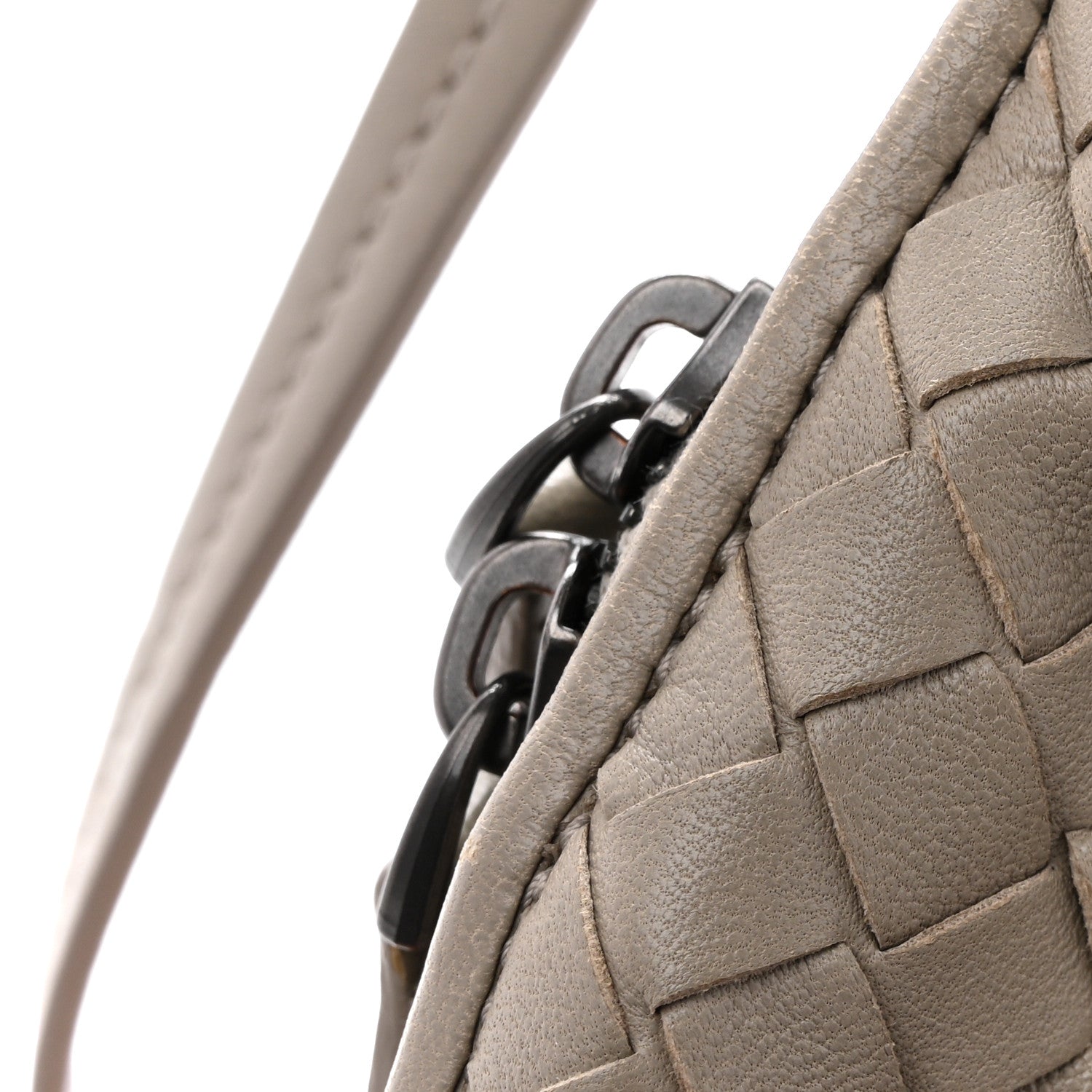 Bottega Veneta Nappa Intrecciato Nodini Crossbody Messenger Steel 12 of 14