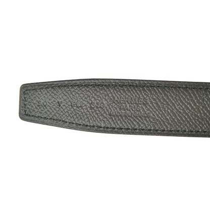 Hermes Epsom Swift 24mm Mors H Belt 90 Vert Olive Chocolate 5 of 5
