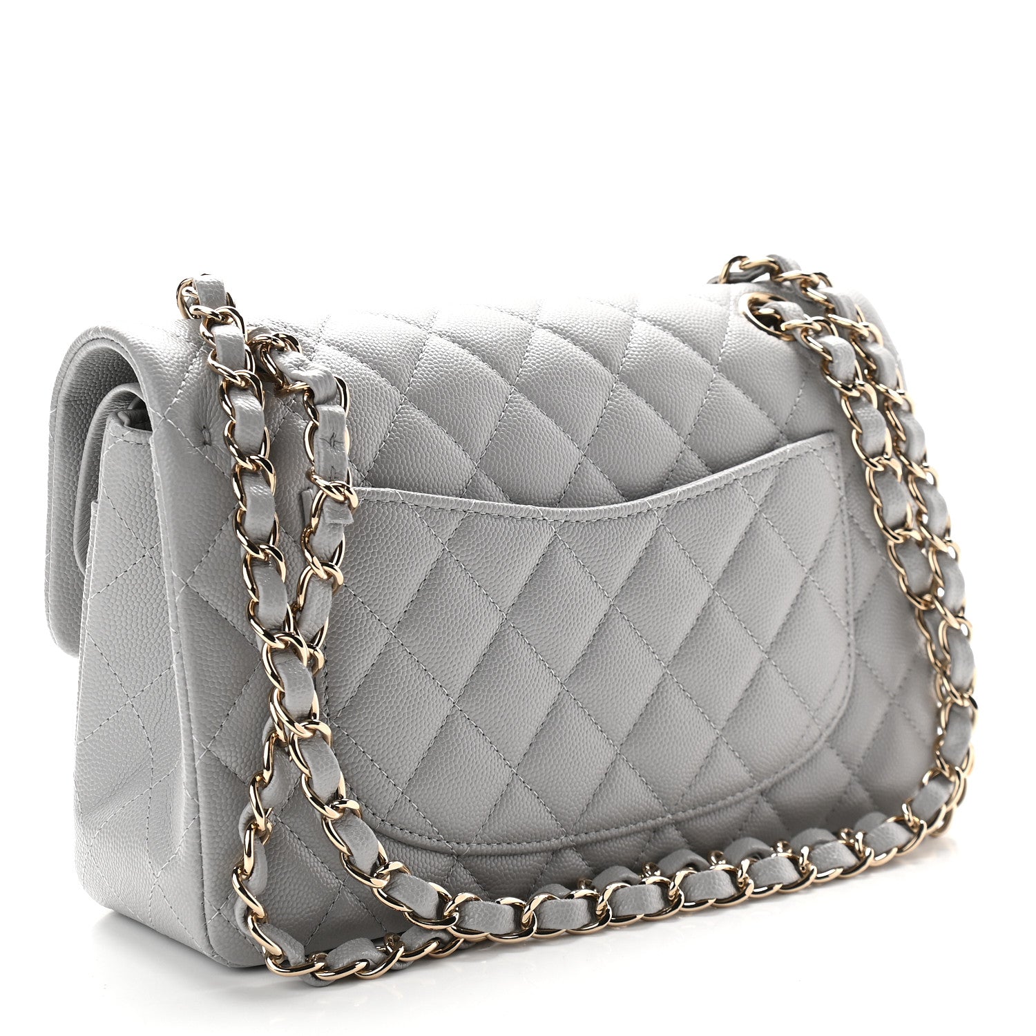 Chanel Caviar Quilted Small Double Flap Grey 3 of 10