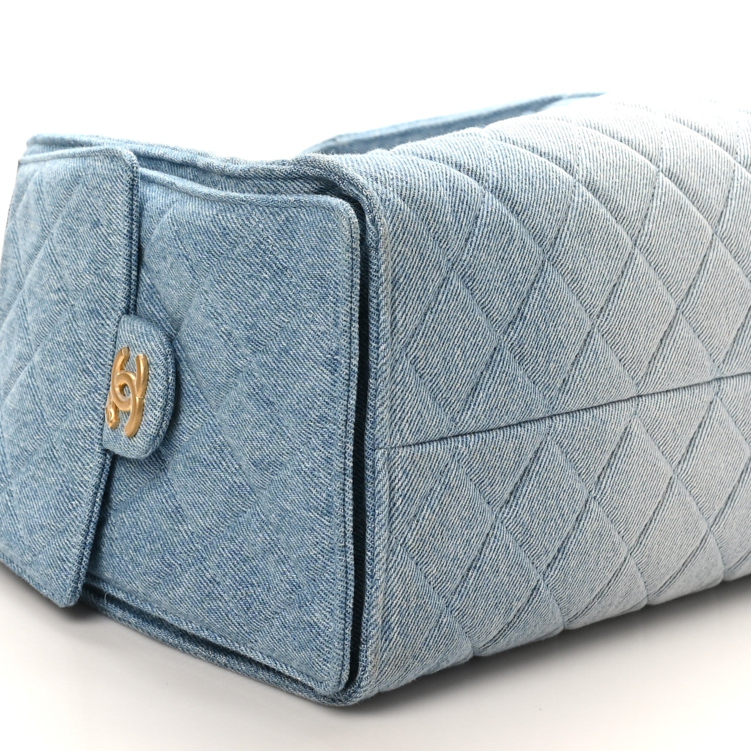 Chanel Washed Denim Quilted Medium Chanel 25 Handbag Blue 10 of 11