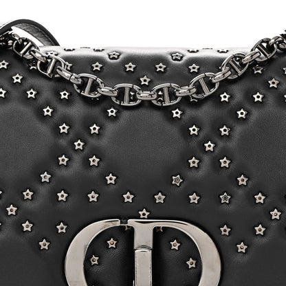 Christian Dior Calfskin Lucky Star Macrocannage Medium Caro Bag Black 8 of 11