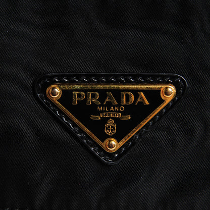 Prada Nylon Small Flat Messenger Bag Black 2 of 11