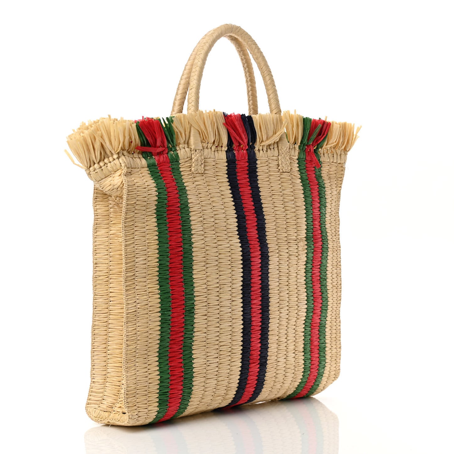 Raffia Linen Web Cestino Tote Bag