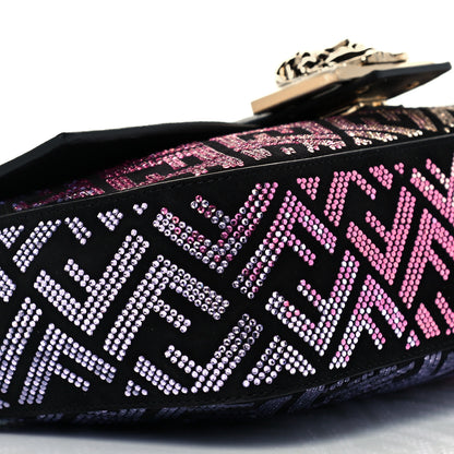 Fendi X VERSACE Calfskin Sequin Fendace FF Baguette Black Multicolor 10 of 12