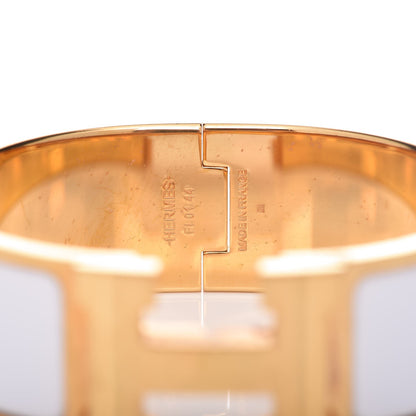 Hermes Enamel Wide Clic Clac H Bracelet PM White 4 of 6