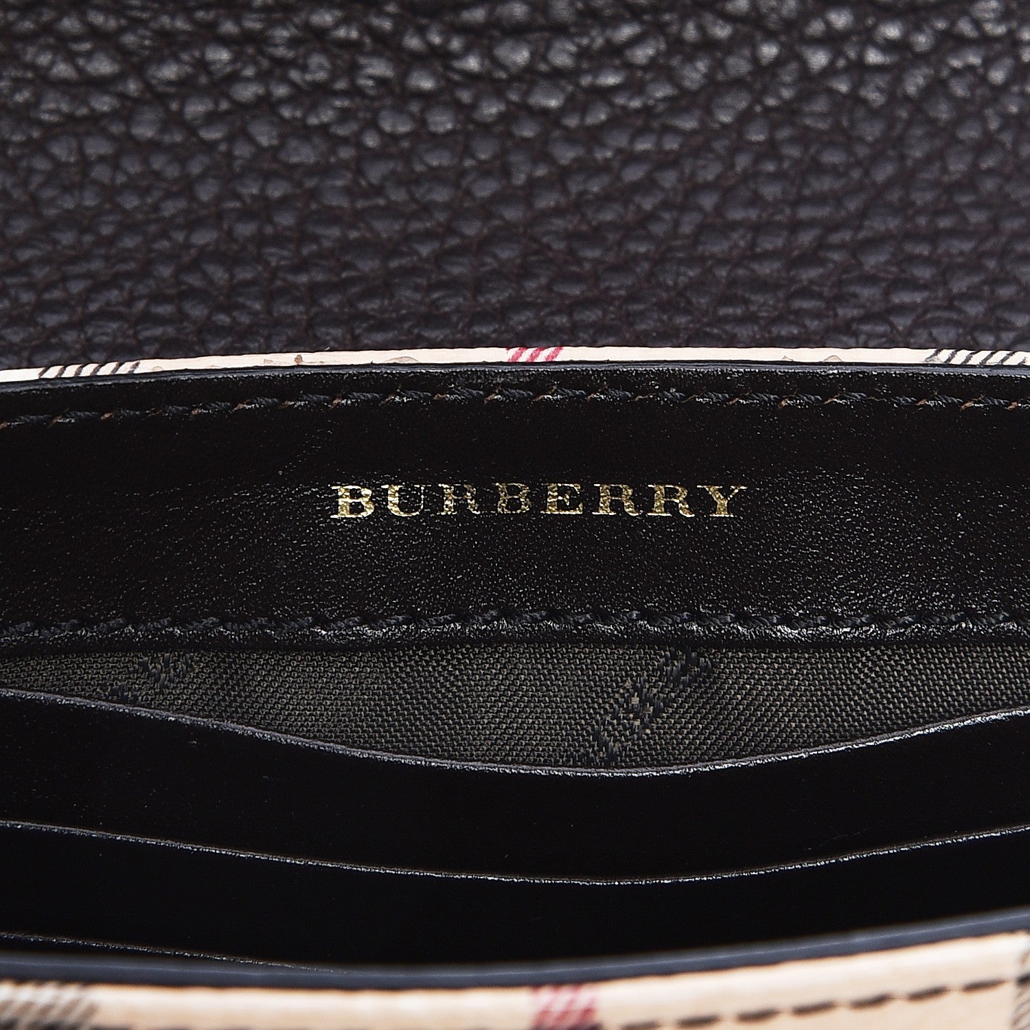 Burberry Haymarket Check Mini Tassel Crossbody Bag Chocolate 6 of 9