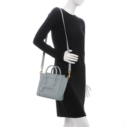 Celine Drummed Calfskin Nano Luggage Cloud 2 of 9