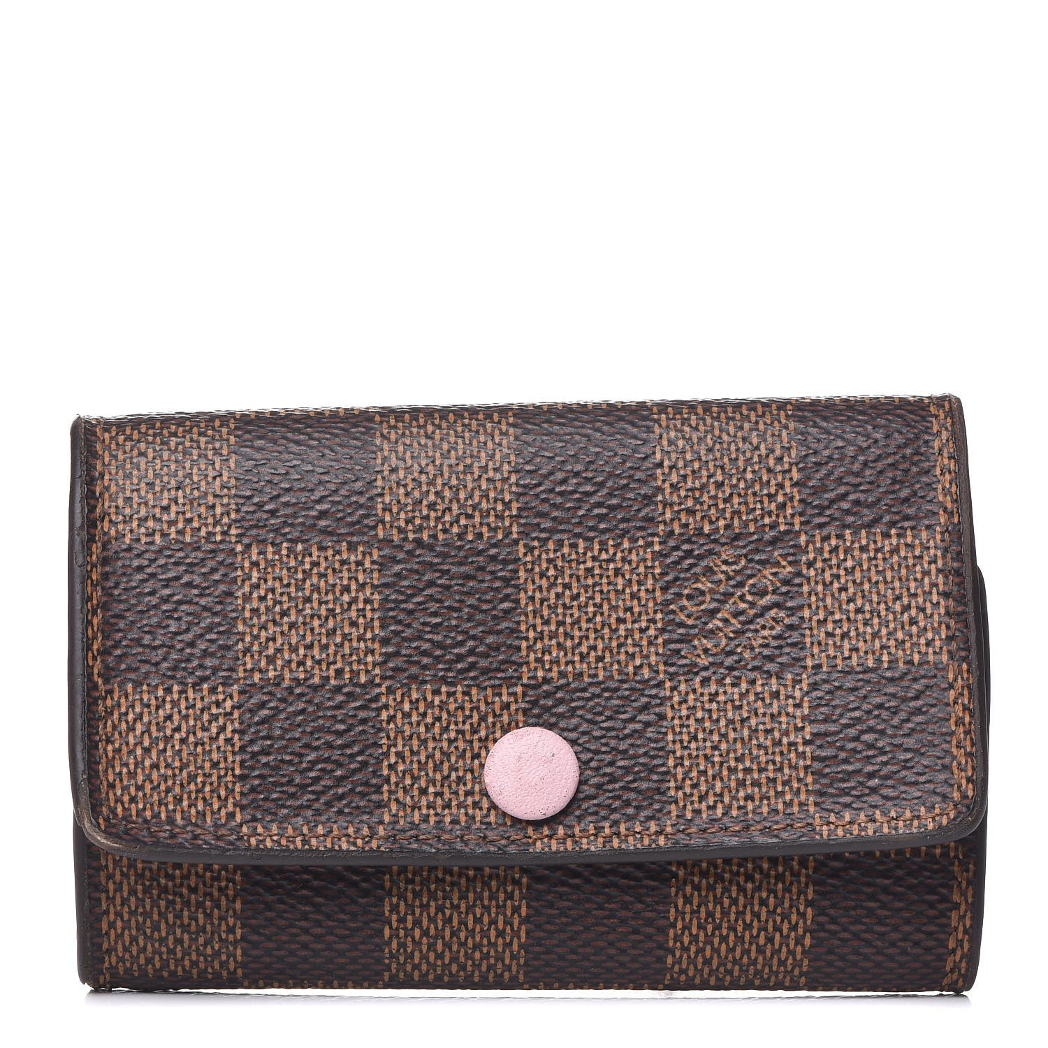 Louis Vuitton Damier Ebene Multicles 6 Key Holder Rose Ballerine 1 of 15