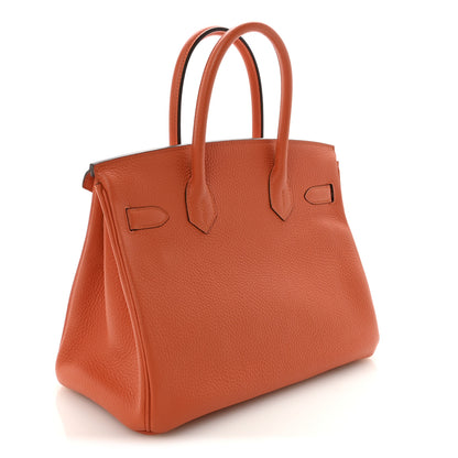 Hermes Taurillon Clemence Birkin 30 Feu 2 of 9
