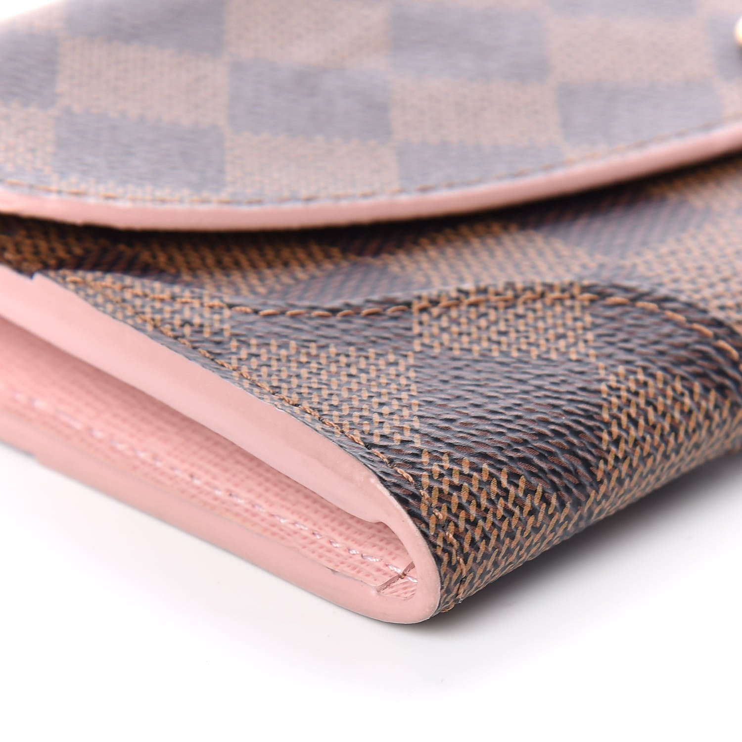 Louis Vuitton Damier Ebene Caissa Wallet Rose Ballerine 5 of 9