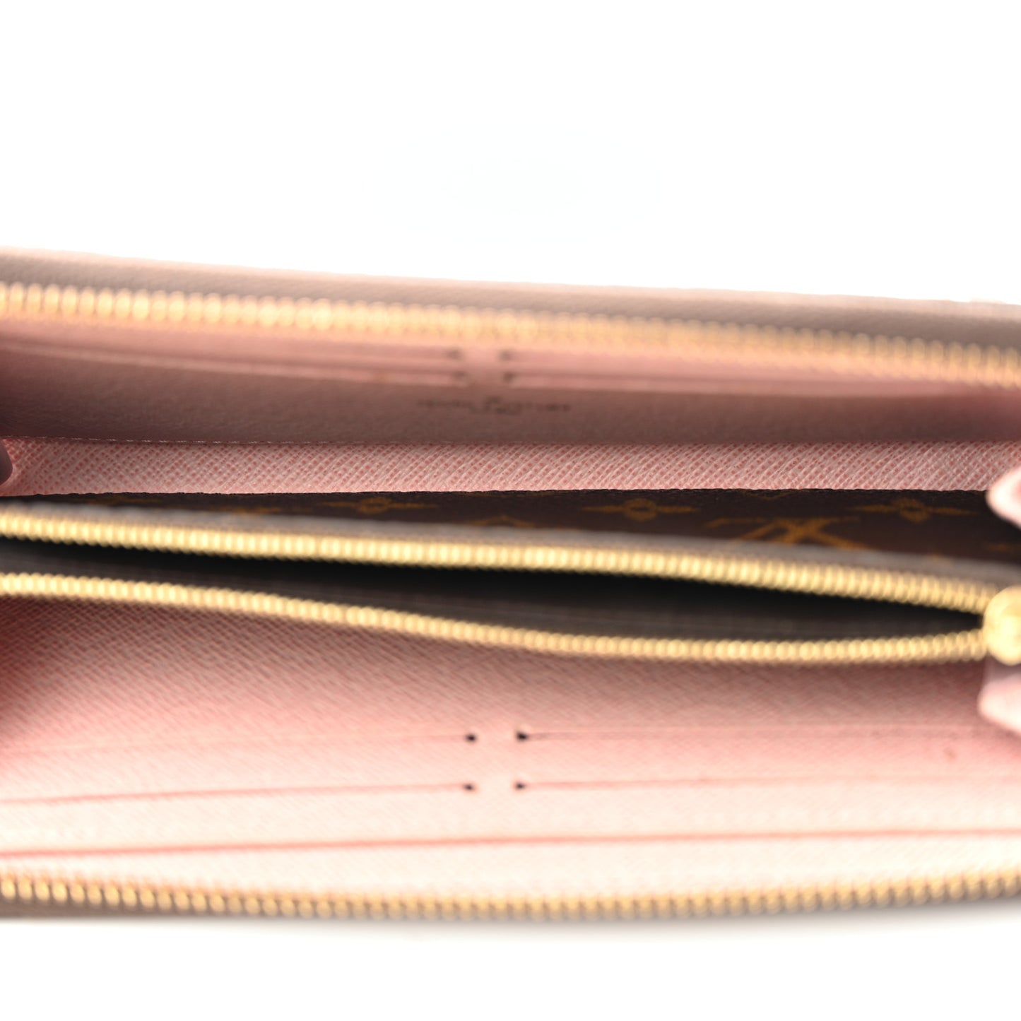 Monogram Clemence Wallet Rose Ballerine