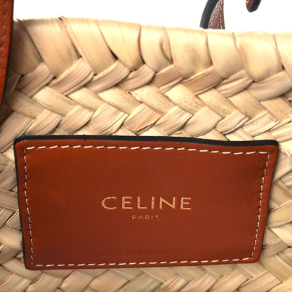 Celine Raffia Calfskin Triomphe Teen Panier Tan 6 of 9