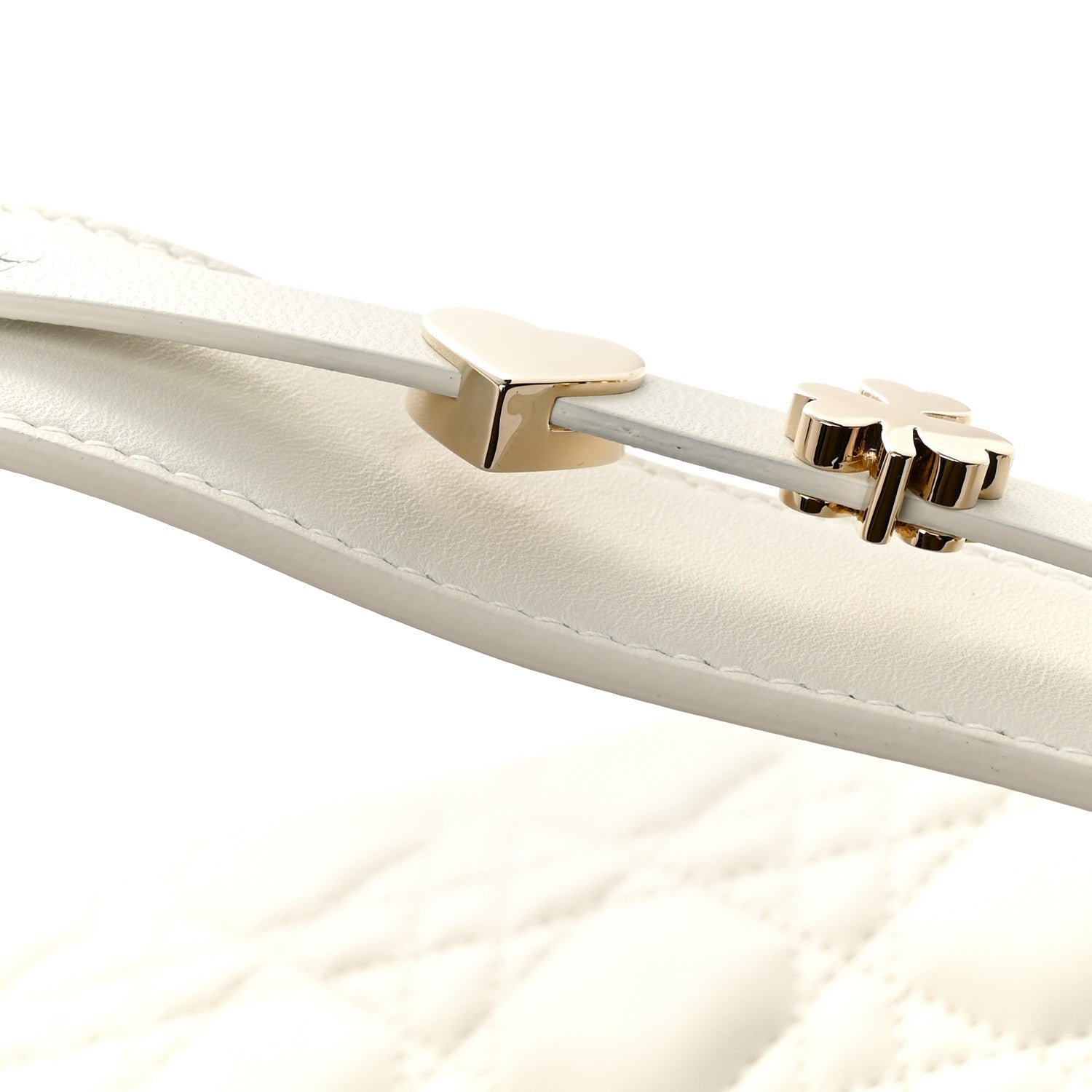Christian Dior Lambskin Cannage Small My ABCDior Lady Dior White 12 of 13