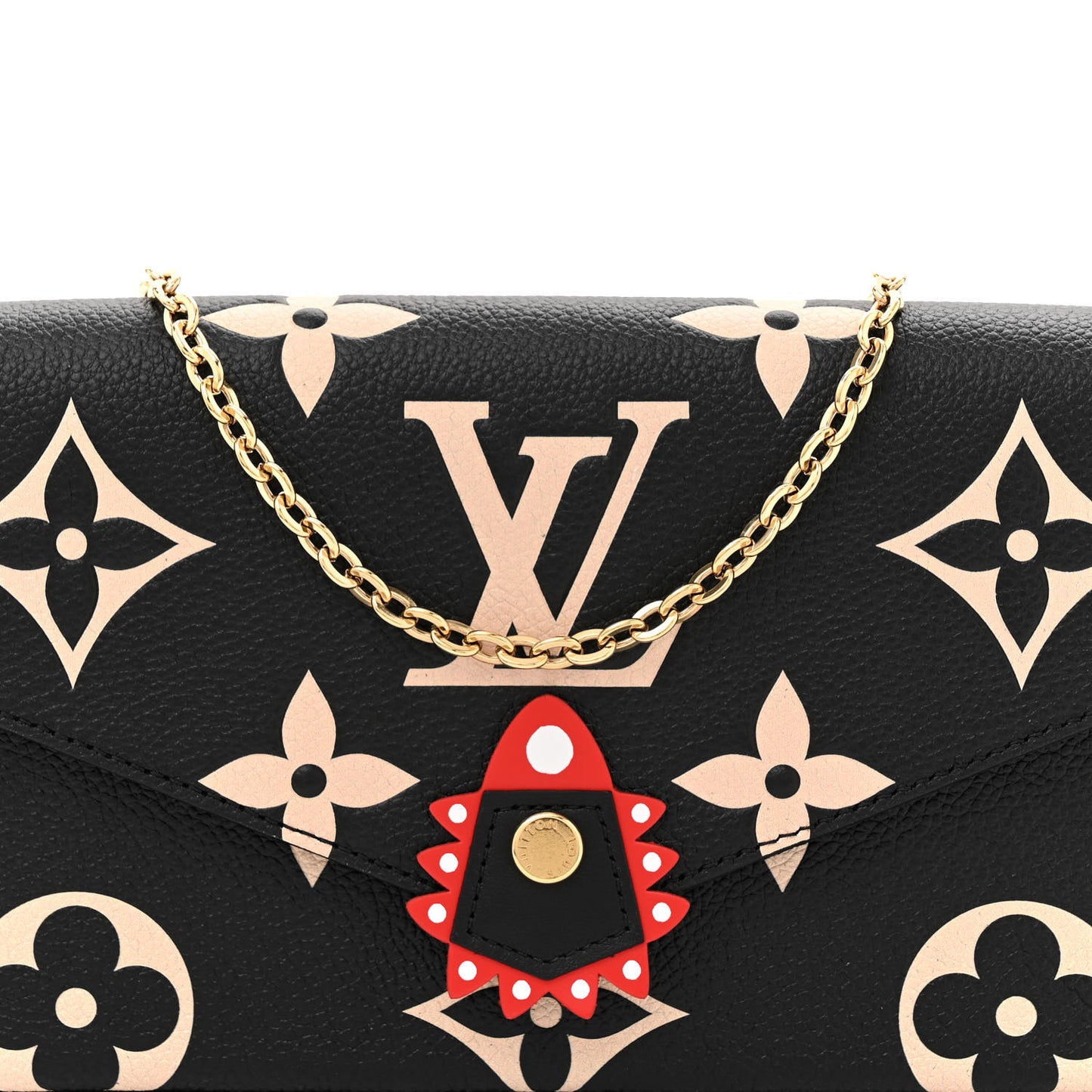 Empreinte Monogram Giant Crafty Pochette Felicie Black Creme