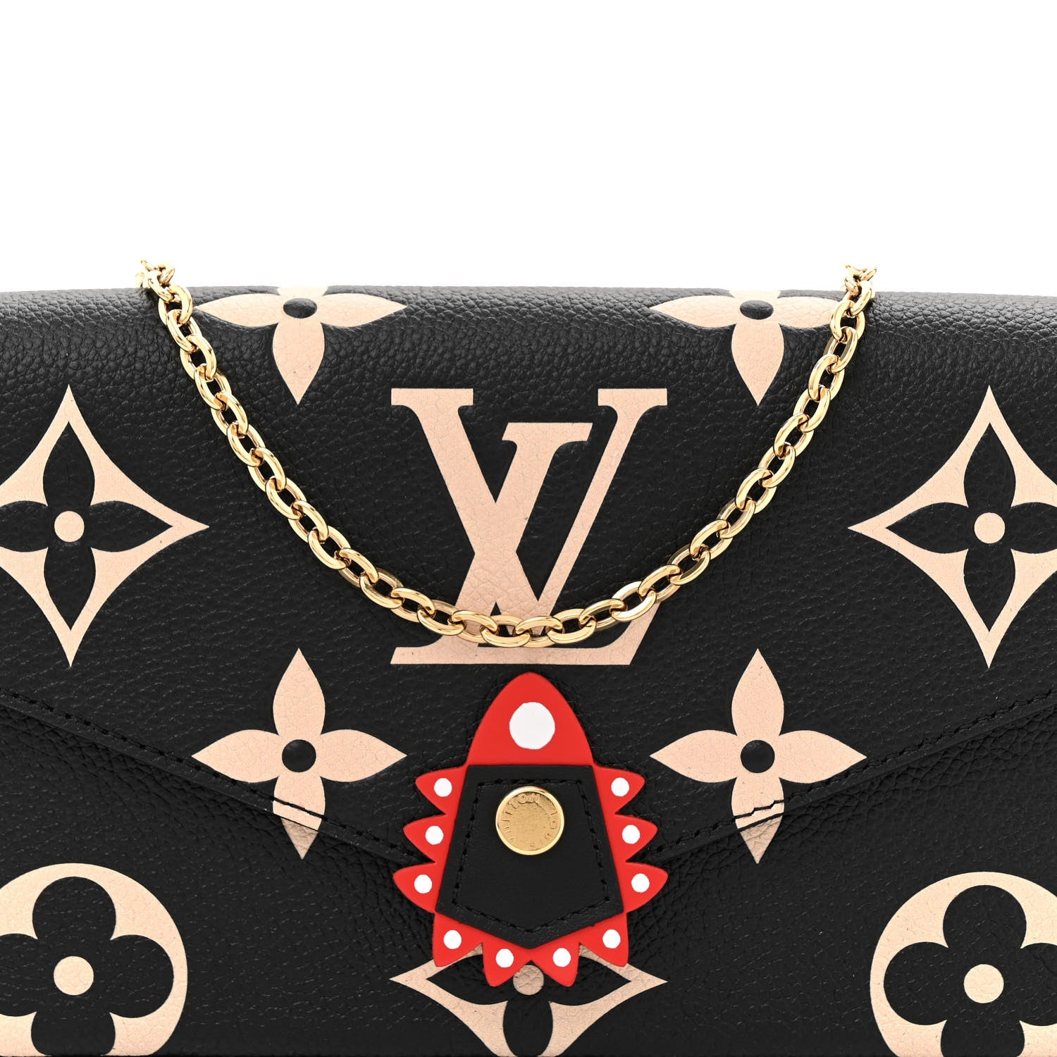 Louis Vuitton Empreinte Monogram Giant Crafty Pochette Felicie Black Creme 9 of 11