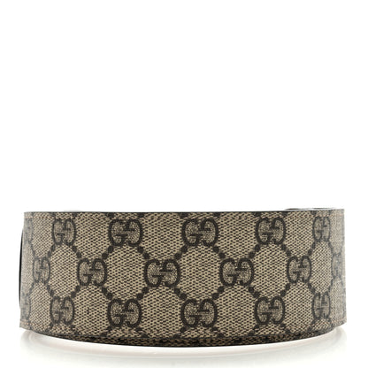 Gucci Efesto Leather GG Supreme Monogram Horsebit 50/25mm Belt 90 36 Brown Sugar Beige Ebony 2 of 4