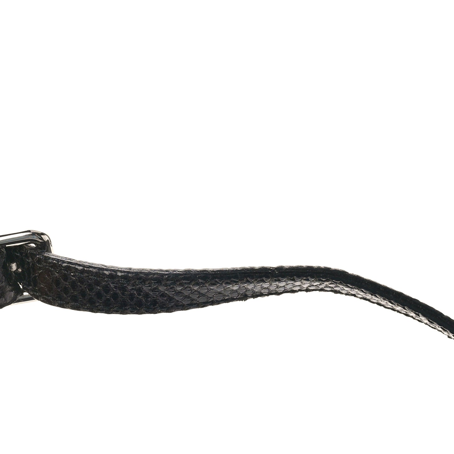 Satin Lizard Crystal GG Pochette Black