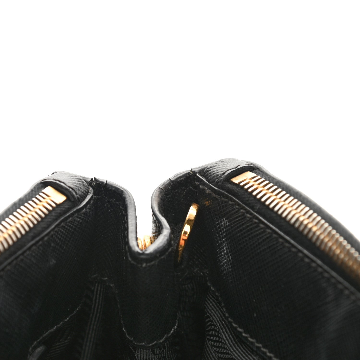 Prada Saffiano Small Galleria Double Zip Tote Black 32 of 35