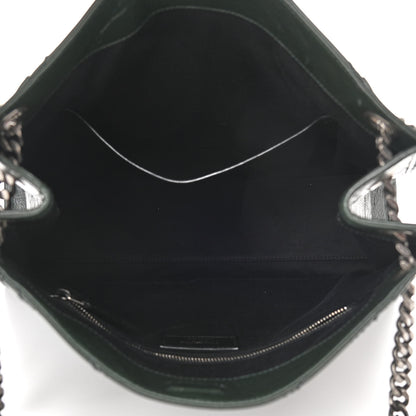 Saint Laurent Crinkled Calfskin Matelasse Monogram Medium Niki Shopper Tote New Vert 5 of 12