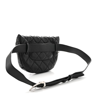 Chanel Grained Calfskin Quilted Waist Belt Bag Black 3 of 11
