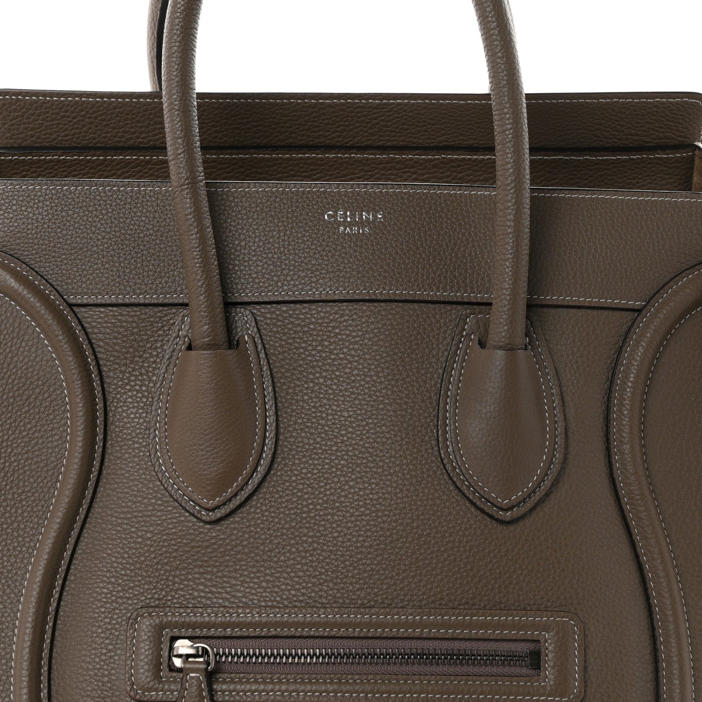 Drummed Calfskin Mini Luggage Souris