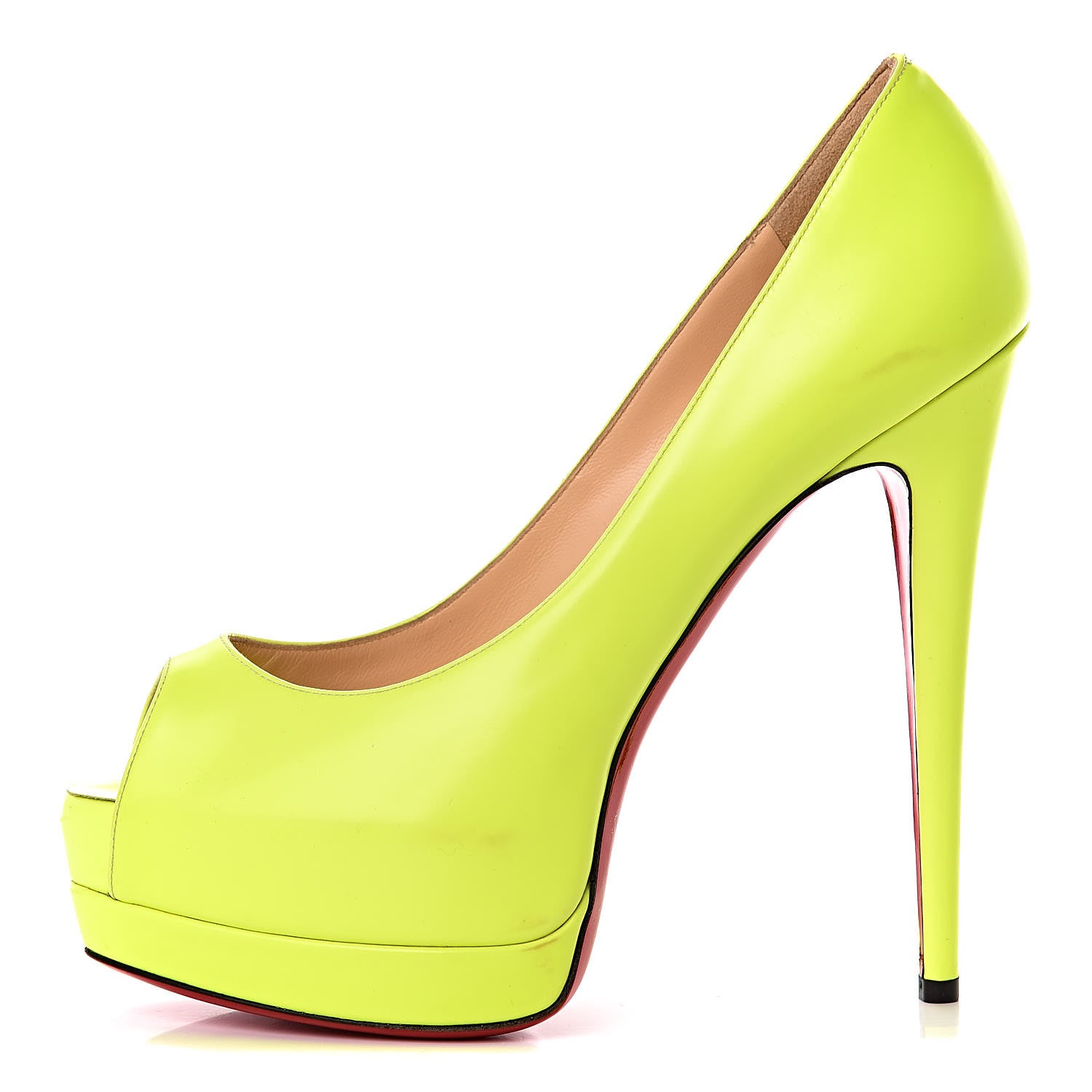 Christian Louboutin Calfskin Palais Royal 140 Pumps 38.5 Fluo 1 of 11