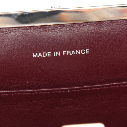 Chanel Lambskin Quilted Kisslock Frame Bag Black 7 of 11