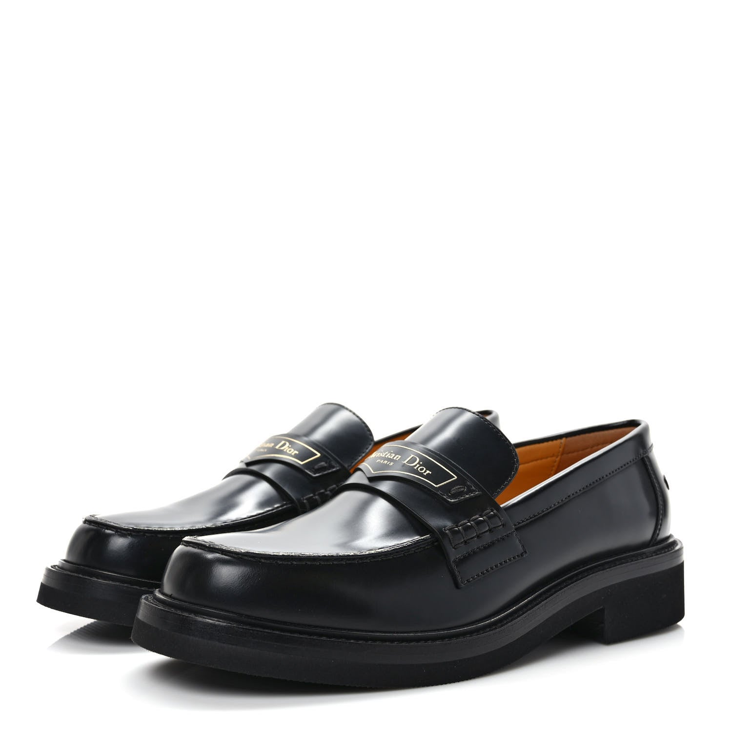 Christian Dior Brushed Calfskin Boy Loafers 38.5 Black 3 of 9