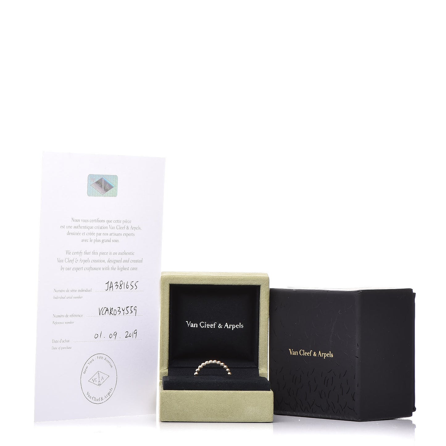 18K Yellow Gold Medium Perlee Ring 59 8.75