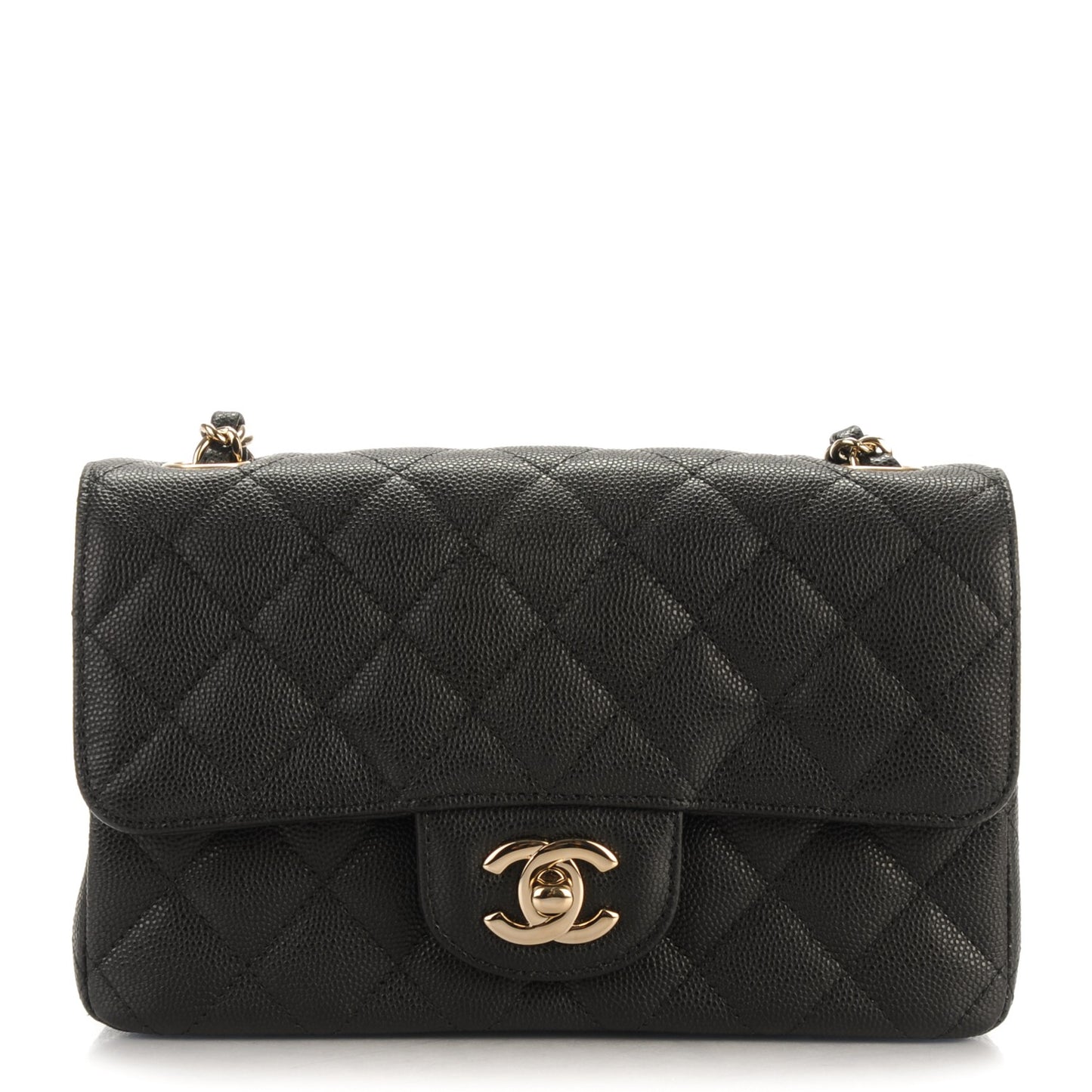 Caviar Quilted Mini Rectangular Flap Black