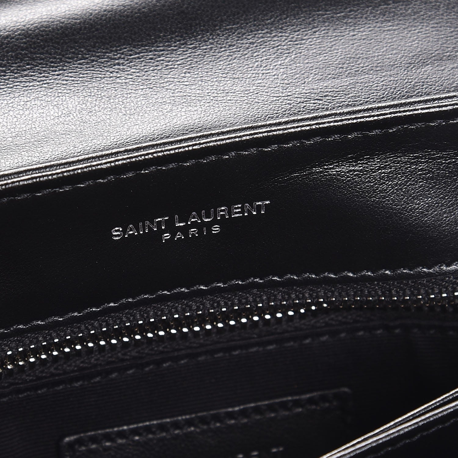 Saint Laurent Calfskin Y Quilted Monogram Toy Loulou Crossbody Bag Black 6 of 9