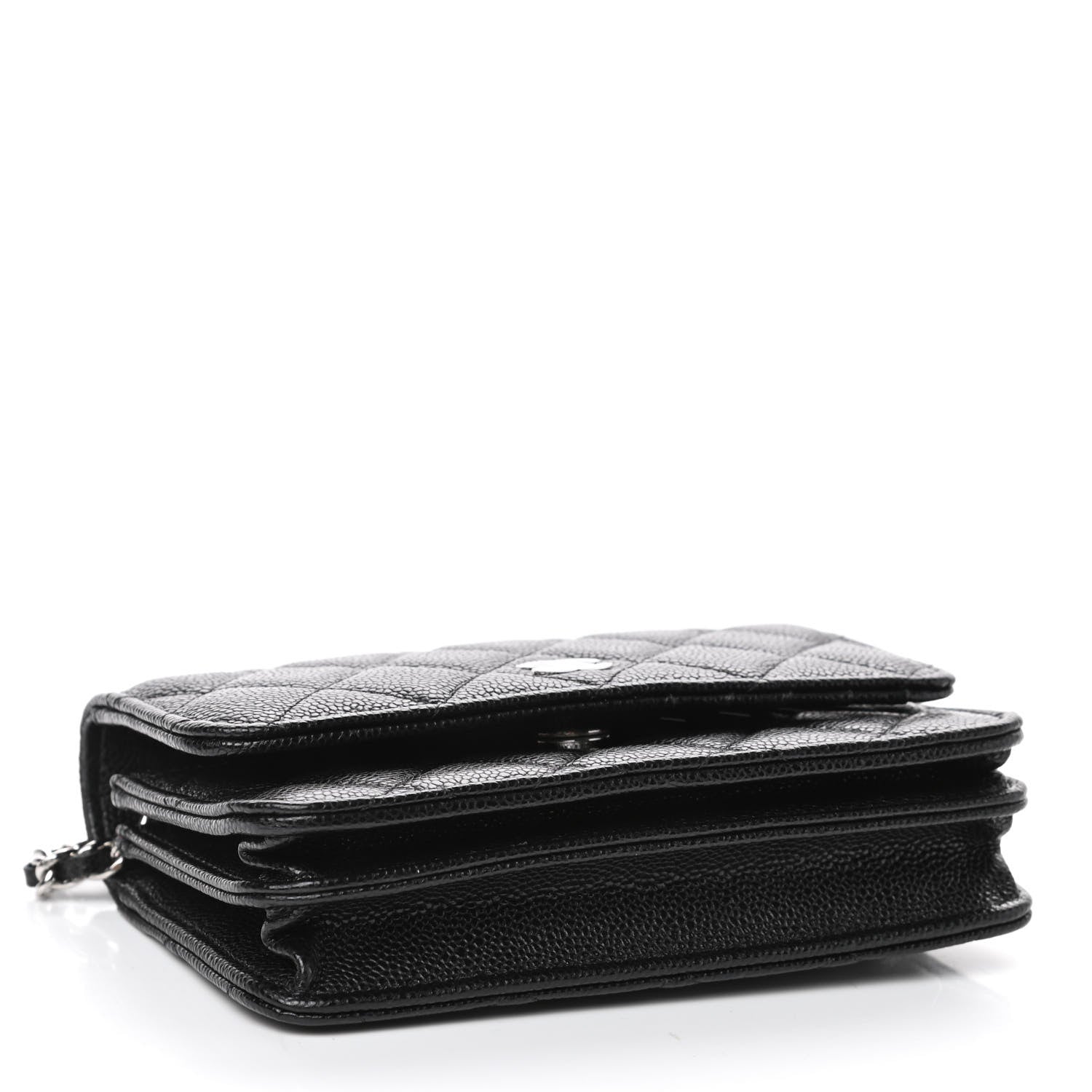Chanel Caviar Quilted Mini Wallet On Chain WOC Black 3 of 4
