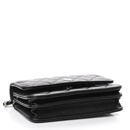 Chanel Caviar Quilted Mini Wallet On Chain WOC Black 3 of 4