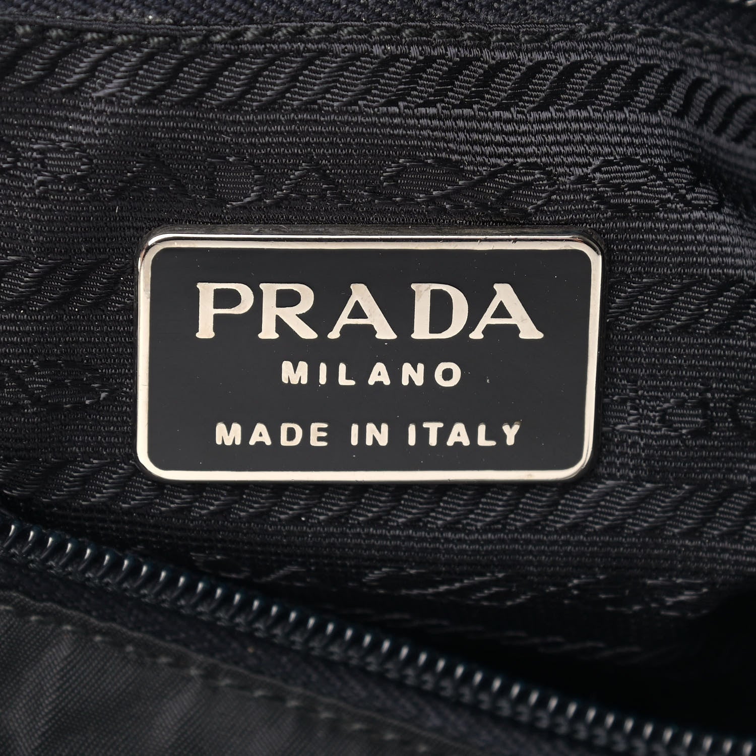Prada Nylon Tessuto Acciaio Chain Shoulder Bag Black 6 of 12