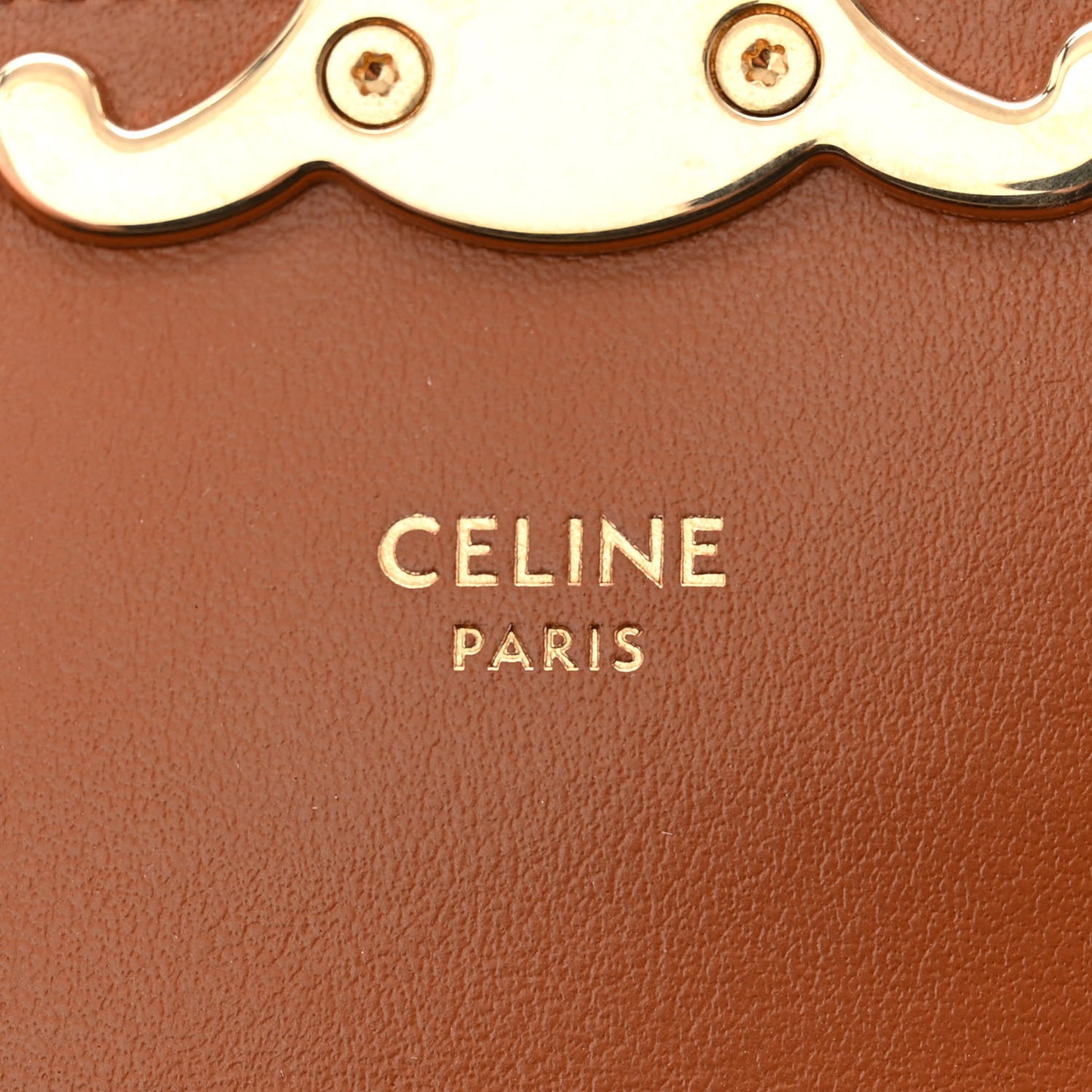 Triomphe Canvas Calfskin Mini Triomphe Tan