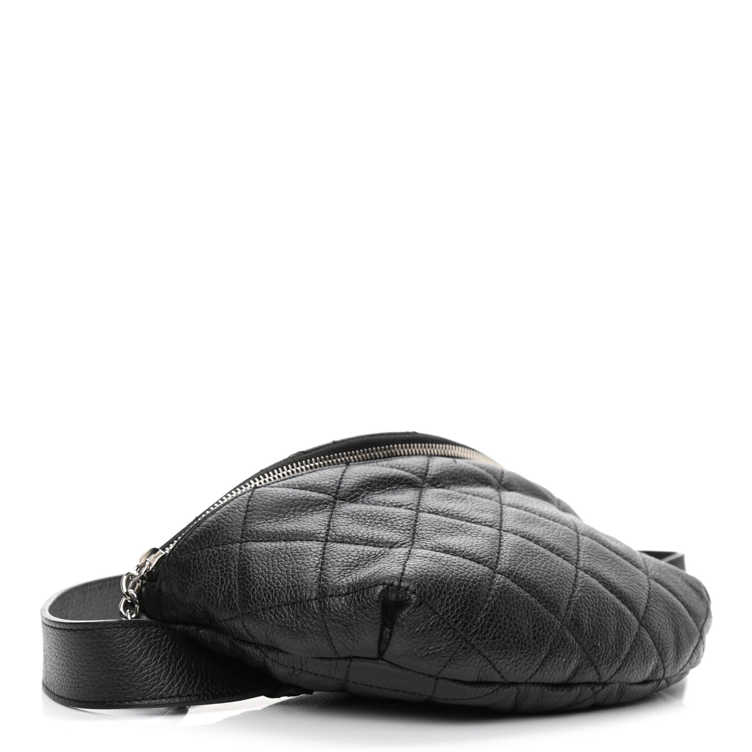 Chanel Grained Calfskin Quilted Waist Belt Bag Black 4 of 10