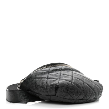 Chanel Grained Calfskin Quilted Waist Belt Bag Black 4 of 10