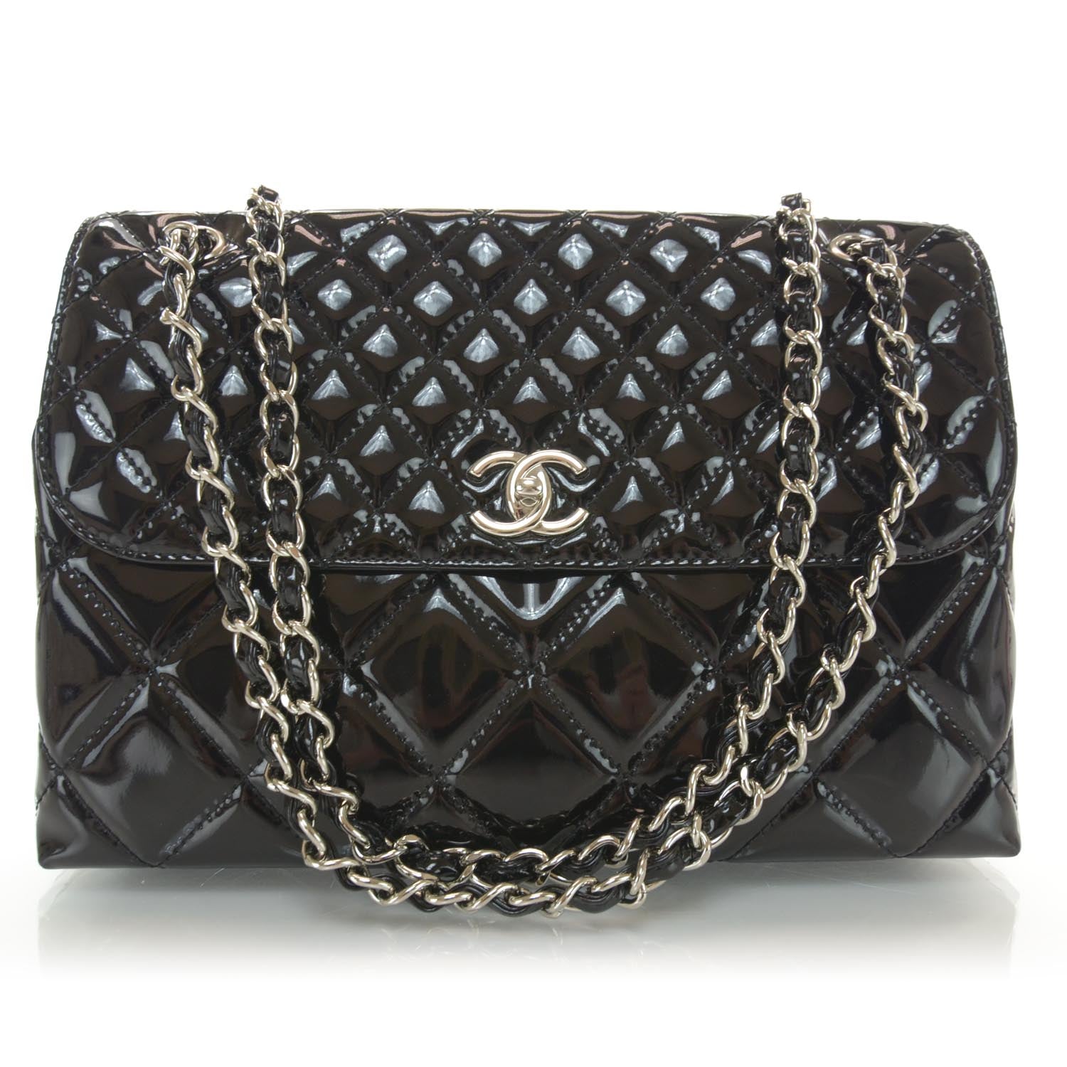 Chanel Vinyl Quilted In the Business Flap Bag Black 1 of 10