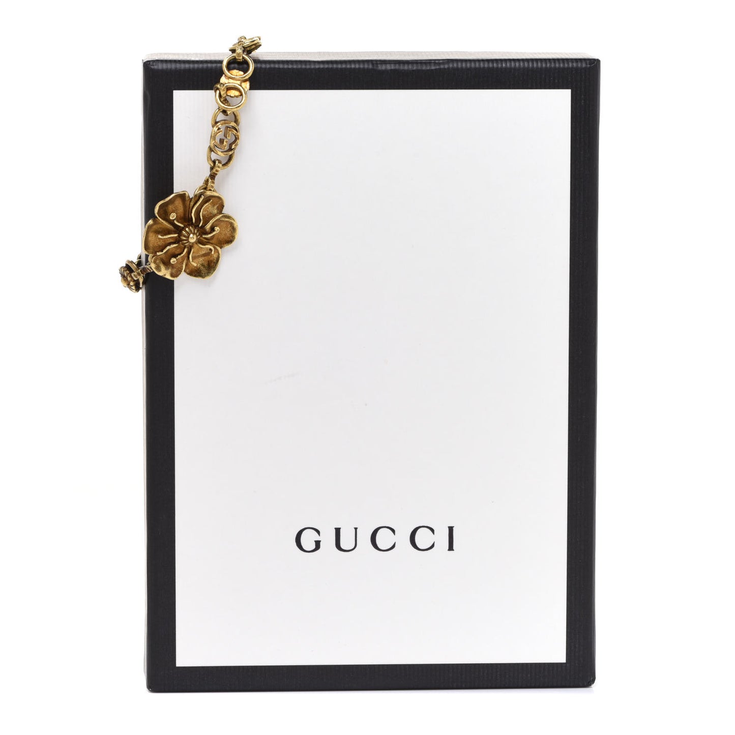 Metal Floral Detail Bracelet Aged Gold
